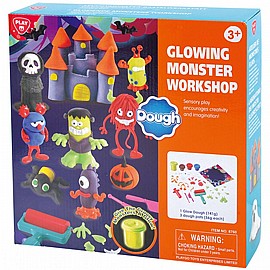 ערכת בצק-סדנת מפלצות זוהר playgo ערכת בצק-סדנת מפלצות זוהר playgo