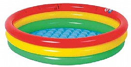 בריכה מתנפחת גלידה 3 טבעות ותחתית מתנפחת 29X150 ס"מ בריכה מתנפחת גלידה 3 טבעות ותחתית מתנפחת 29X150 ס"מ