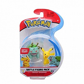 פוקימון 2 בובות מקוריות PIKACHU + BULBASAUR פוקימון 2 בובות מקוריות PIKACHU + BULBASAUR
