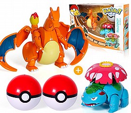 זוג פוקימון VENUSAUR GRASS ו CHARIZARD FIRE גדולים זוג פוקימון VENUSAUR GRASS ו CHARIZARD FIRE גדולים