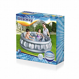 51080 בסט וואי bestway בריכה קונוס אפורה מטאלי 157X41 הס"מ 51080 בסט וואי bestway בריכה קונוס אפורה מטאלי 157X41 הס"מ