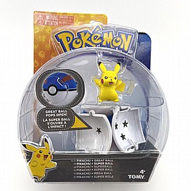 פוקימון פוכדור PIKACHU +GREAT BALL פוקימון פוכדור PIKACHU +GREAT BALL