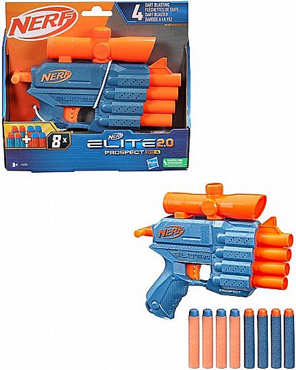 ���� ����� ��� Elite 2.0 Prospect Qs-4 �� 8 ����� Hasbro Nerf
