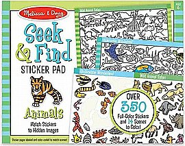 חוברת מדבקות חפש וגלה - בעלי חיים - Melissa And Doug חוברת מדבקות חפש וגלה - בעלי חיים - Melissa And Doug