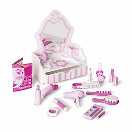 שולחן איפור וטיפוח מעץ Melissa & Doug שולחן איפור וטיפוח מעץ Melissa & Doug
