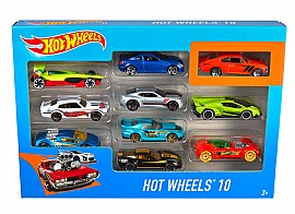 10 מכוניות באריזה הוט ווילס HOT WHEELS 10 מכוניות באריזה הוט ווילס HOT WHEELS