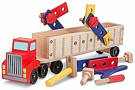 סט משאית עץ ענקית עם חלקי בניה 22 חלקים מבית Melissa and Doug סט משאית עץ ענקית עם חלקי בניה 22 חלקים מבית Melissa and Doug
