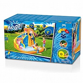 BESTWAY פארק מים מגלשת טורבו 365X320X270 ותותח מים ZONE BESTWAY פארק מים מגלשת טורבו 365X320X270 ותותח מים ZONE