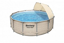 BESTWAY בריכה אולטרה CANOPY דמוי ראטן חאקי 3.96X1.07, סולם, כיסוי וצלון (במלאי מחודש מאי) BESTWAY בריכה אולטרה CANOPY דמוי ראטן חאקי 3.96X1.07, סולם, כיסוי וצלון (במלאי מחודש מאי)