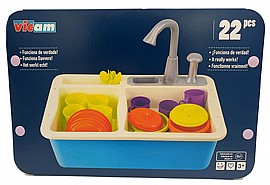 כיור עם ברז מים+כלים כיור עם ברז מים+כלים