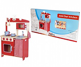 מטבח עץ אדום קטן מטבח עץ אדום קטן