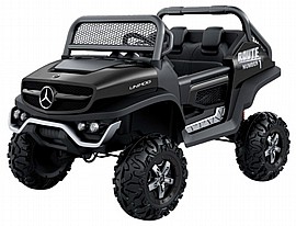 ג'יפ שטח מרצדס 24V UNIMOG - צבע שחור ג'יפ שטח מרצדס 24V UNIMOG - צבע שחור