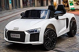 אאודי R8 ספיידר 12V לבן אאודי R8 ספיידר 12V לבן