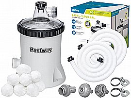 58870 בסט וואי bestway משאבת פילטר 1500 גאלון + צמר גפן 58870 בסט וואי bestway משאבת פילטר 1500 גאלון + צמר גפן