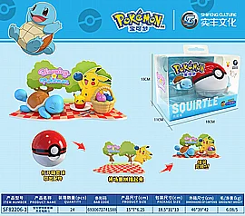 פוקימון SQUIRTLE שוכב פוכדור גדול 10 ס"מ פוקימון SQUIRTLE שוכב פוכדור גדול 10 ס"מ