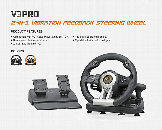 ��� PXN V9 WHEEL ����� PC/PS4/XBOX/SWITCH