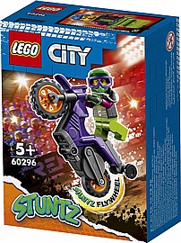 לגו סיטי - אופנוע פעלולי גלגלים 60296 לגו סיטי - אופנוע פעלולי גלגלים 60296