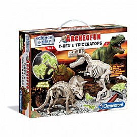 ערכת הרכבה T-REX וטריקראטופס זוהרים בלילה ערכת הרכבה T-REX וטריקראטופס זוהרים בלילה