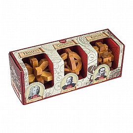 המוחות הגדולים - סט 3 פאזלים - האלי קפלר וגלילאו המוחות הגדולים - סט 3 פאזלים - האלי קפלר וגלילאו