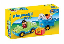 רכב עם קרון נגרר לסוסים רכב עם קרון נגרר לסוסים