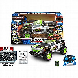 NIKKO רכב שטח 4X4 על שלט, דגם PRO TRUCKS צבע אפור ירוק NIKKO רכב שטח 4X4 על שלט, דגם PRO TRUCKS צבע אפור ירוק