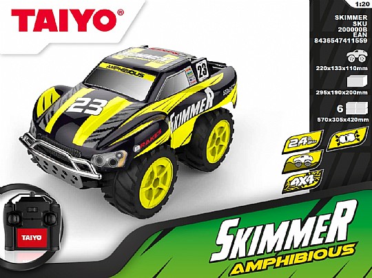 מכונית שלט אמפיבית BLACK/YELLOW TAIYO 2.4G