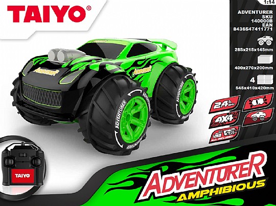 מכונית שלט אמפיבית  1:14 ADVENTURE GREEN TI 2.4G