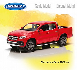 WELLY - מרצדס X-CLASS אדום 1/24 WELLY - מרצדס X-CLASS אדום 1/24