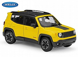 WELLY - ג'יפ רנגייד טריילהוק צהוב 1/24 WELLY - ג'יפ רנגייד טריילהוק צהוב 1/24