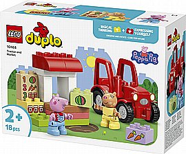 לגו דופלו - טרקטור ודוכן בשוק 10468 לגו דופלו - טרקטור ודוכן בשוק 10468