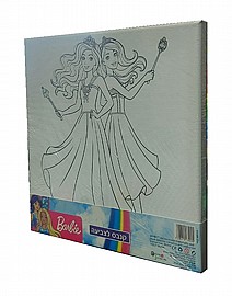 מסגרת קנבס לצביעה ברבי גודל 25X25 ס"מ מסגרת קנבס לצביעה ברבי גודל 25X25 ס"מ