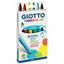 גיאוטו טוש טורבו קולור מקסי 6 גוונים רחיצים GIOTTO גיאוטו טוש טורבו קולור מקסי 6 גוונים רחיצים GIOTTO