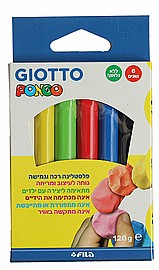 פלסטלינה 120 גרם 6 גוונים GIOTTO פלסטלינה 120 גרם 6 גוונים GIOTTO