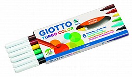 טוש טורבו קולור 6 גוונים GIOTTO טוש טורבו קולור 6 גוונים GIOTTO