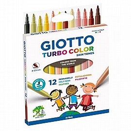 טושים 12 טורבו קולור בצבעי גוף GIOTTO טושים 12 טורבו קולור בצבעי גוף GIOTTO