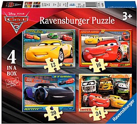 4 פאזלים בקופסא - קארס 3 CARS 4 פאזלים בקופסא - קארס 3 CARS