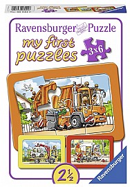 פזל ראשון שלי 3X6 חל - משאיות זבל, גרר ואמבולנס פזל ראשון שלי 3X6 חל - משאיות זבל, גרר ואמבולנס