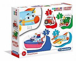 4 פאזלים בקופסא - כלי תחבורה 4 פאזלים בקופסא - כלי תחבורה
