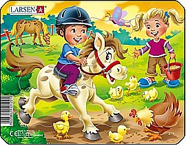 פאזל ילדים בחווה 9 חלקים פאזל ילדים בחווה 9 חלקים