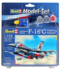 REVELL -מטוס F16 להרכבה כולל צבעים ודבק REVELL -מטוס F16 להרכבה כולל צבעים ודבק