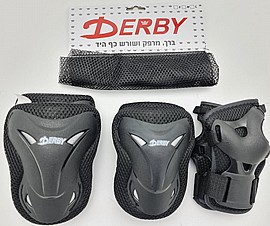 סט מגינים איכותי במיוחד דרבי- מרפקים, ברכיים, ידיים סט מגינים איכותי במיוחד דרבי- מרפקים, ברכיים, ידיים