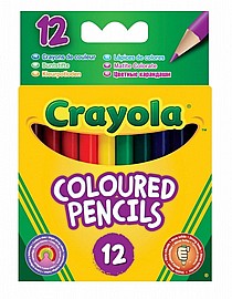 חבילת 12 עפרונות צבעוניים קצרים CRAYOLA חבילת 12 עפרונות צבעוניים קצרים CRAYOLA