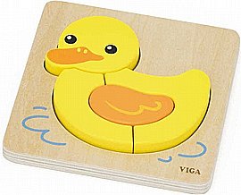 פאזל ראשון Mini Block מבית Viga - ברווז פאזל ראשון Mini Block מבית Viga - ברווז