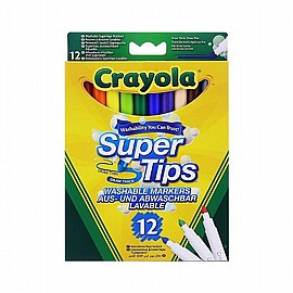 חבילת 12 טושים סופרטיפס CRAYOLA חבילת 12 טושים סופרטיפס CRAYOLA