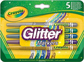 ערכה 5 טושים עם נצנצים CRAYOLA ערכה 5 טושים עם נצנצים CRAYOLA