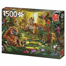 פזל 1500 משפ' טייגרים בג'ונגל פזל 1500 משפ' טייגרים בג'ונגל