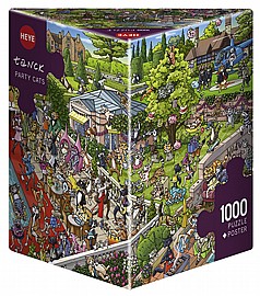 פזל 1000 חלקים -משולש- מסיבת חתולים פזל 1000 חלקים -משולש- מסיבת חתולים