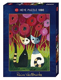 פזל 1000 חלקים זוג חתולים בין וורדים אדומים פזל 1000 חלקים זוג חתולים בין וורדים אדומים