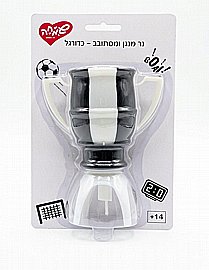 נר מנגן בצורת כדורגל נר מנגן בצורת כדורגל