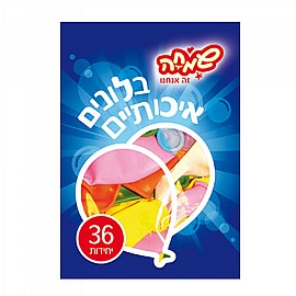 שקית 36 בלונים איכותיים שקית 36 בלונים איכותיים